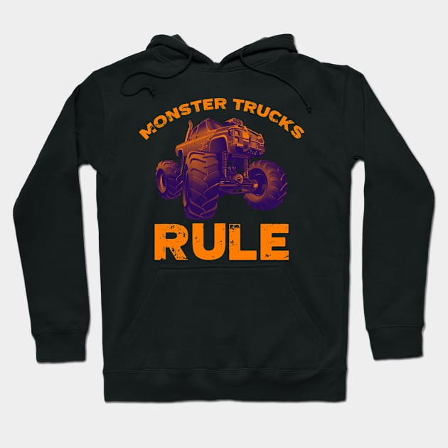 Monster Truck Rule Hoodie by TheVintageChaosCo.